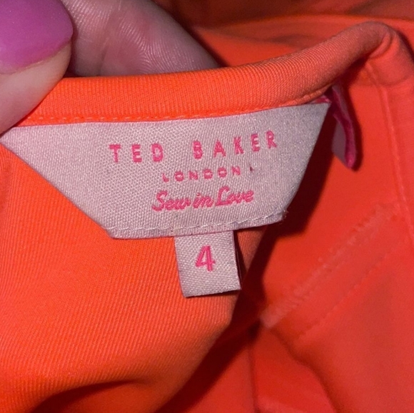 Ted Baker Neon Scuba Skater Dress - Picture 7 of 9